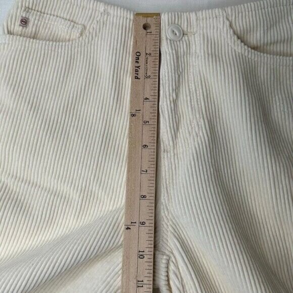 AG Adriano Goldschmied Etta in Ivory Dust Corduroy Wide Leg Crop Pants 24 NWT - Picture 11 of 11